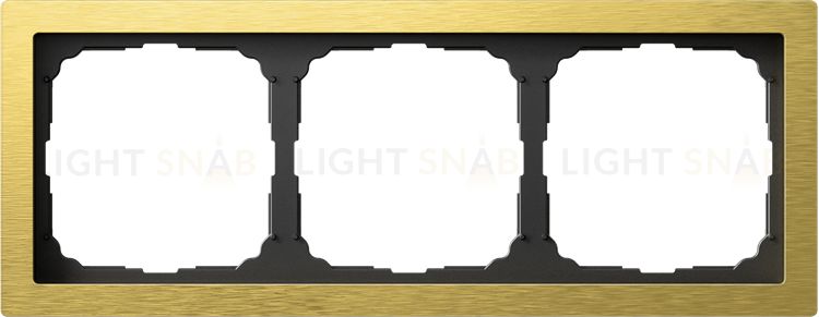 Рамка тройная System Electric ArtGallery Pure, металл золото GAL312403 GAL312403
