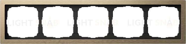 Рамка пятерная System Electric ArtGallery Pure, металл латунь GAL312205 GAL312205