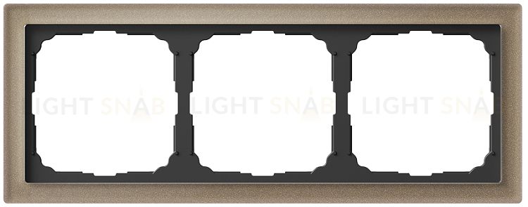 Рамка тройная System Electric ArtGallery Pure, органическое стекло шампань GAL320503 GAL320503