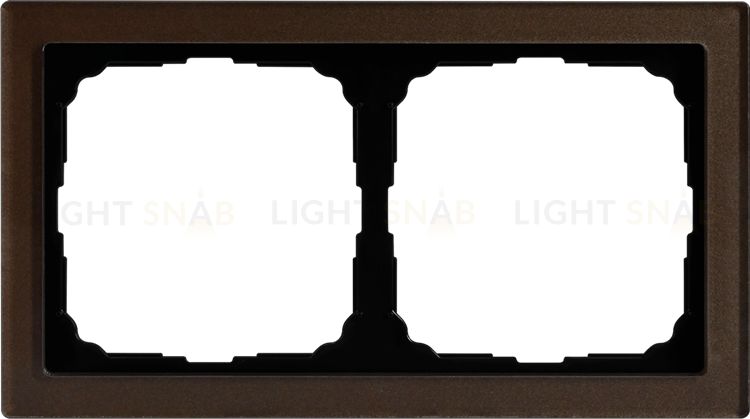 Рамка двойная System Electric ArtGallery Pure, органическое стекло мокко GAL320602 GAL320602