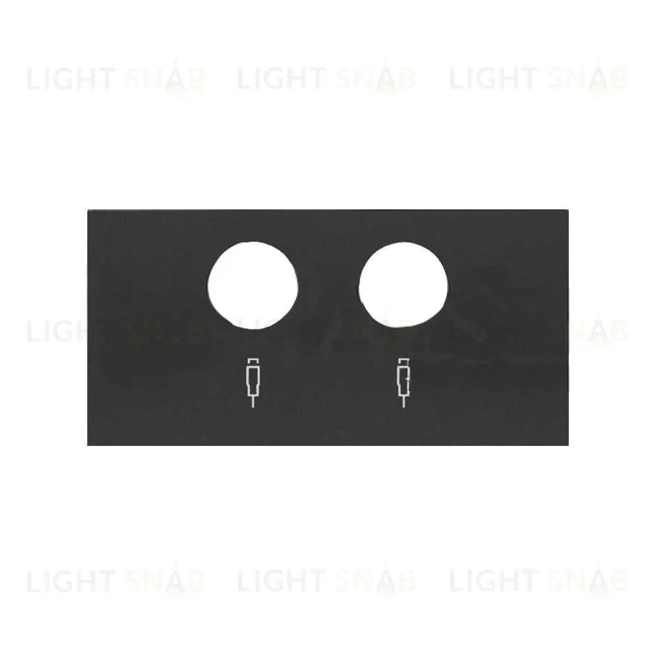 Simon 100 Черный матовый Накладка розетки R-TV+SAT 10000053-238 10000053-238