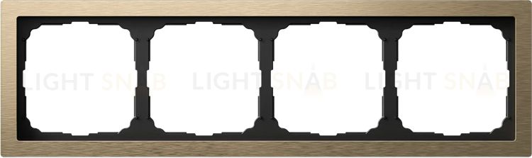Рамка четверная System Electric ArtGallery Pure, металл латунь GAL312204 GAL312204