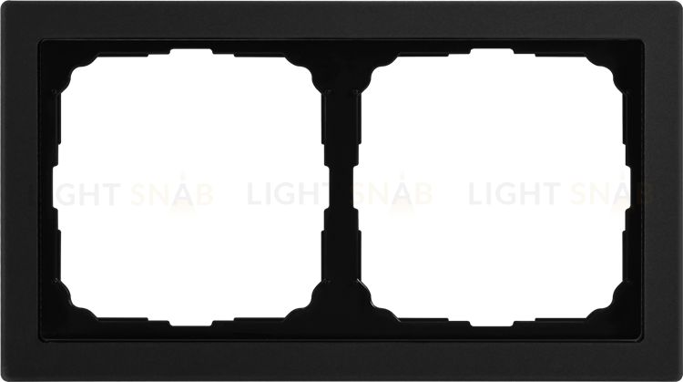 Рамка двойная System Electric ArtGallery Pure, матовое органическое стекло черное GAL331002 GAL331002