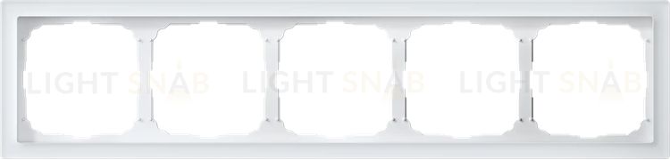Рамка пятерная System Electric ArtGallery Pure, органическое стекло белый GAL320105 GAL320105