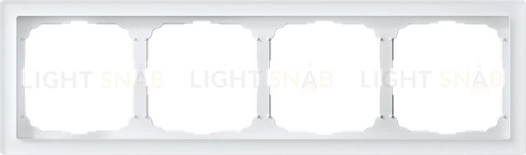 Рамка четверная System Electric ArtGallery Pure, органическое стекло белый GAL320104 GAL320104