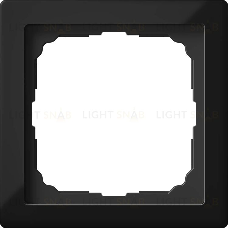 Рамка одинарная System Electric ArtGallery Pure, матовое органическое стекло черное GAL331001 GAL331001