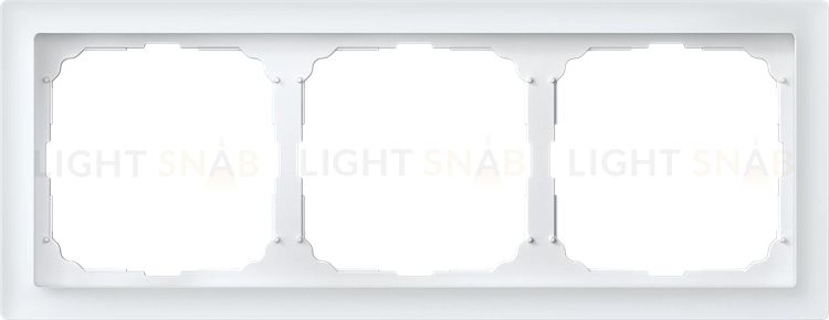 Рамка тройная System Electric ArtGallery Pure, матовое органическое стекло белый GAL330103 GAL330103