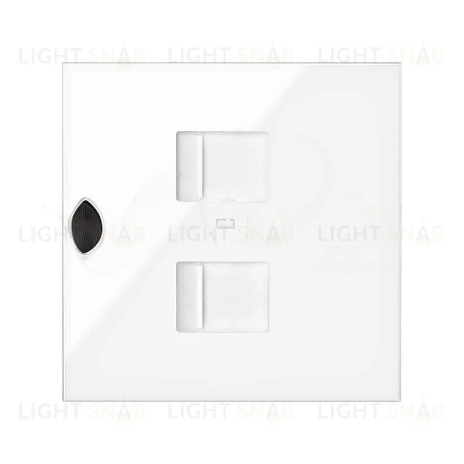 Simon 100 Белый глянец Накладка розетки 2xRJ45 10000006-130 10000006-130