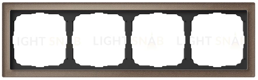 Рамка четверная System Electric ArtGallery Pure, органическое стекло мокко GAL320604 GAL320604