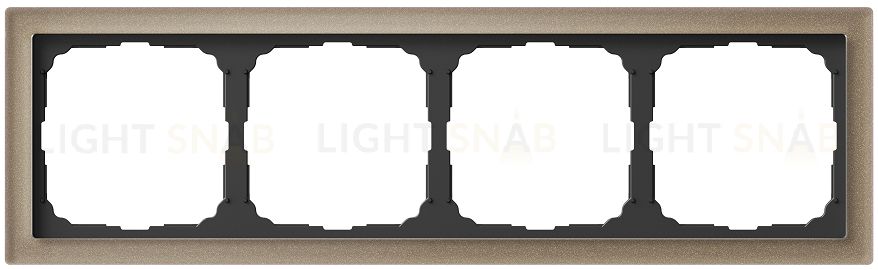 Рамка четверная System Electric ArtGallery Pure, органическое стекло шампань GAL320504 GAL320504
