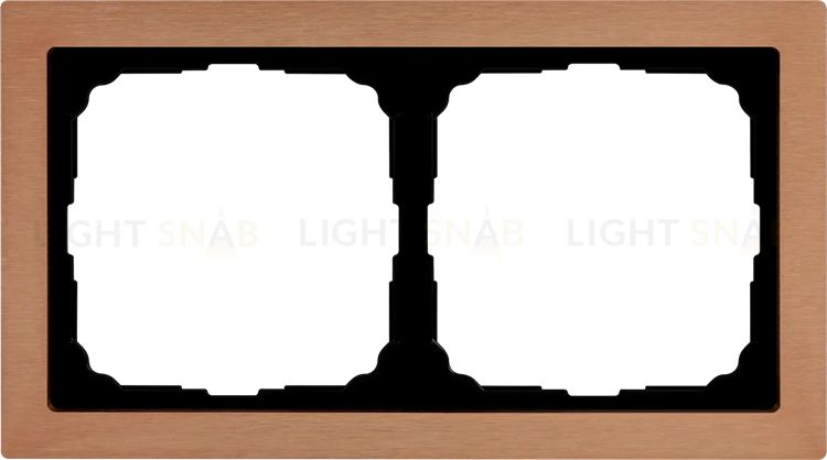 Рамка двойная System Electric ArtGallery Pure, металл медь GAL312502 GAL312502
