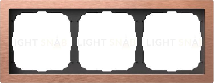 Рамка тройная System Electric ArtGallery Pure, металл медь GAL312503 GAL312503
