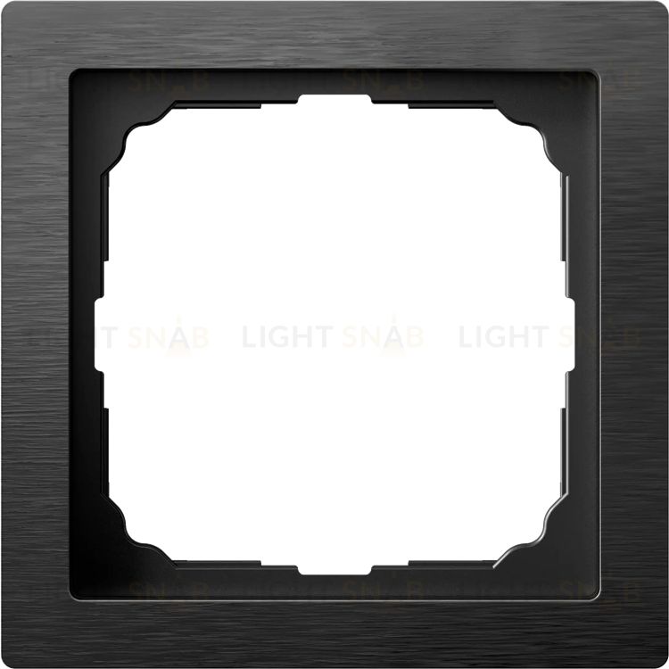 Рамка одинарная System Electric ArtGallery Pure, металл оникс GAL312301 GAL312301