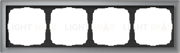 Рамка четверная System Electric ArtGallery Pure, органическое стекло алюминий GAL320304 GAL320304