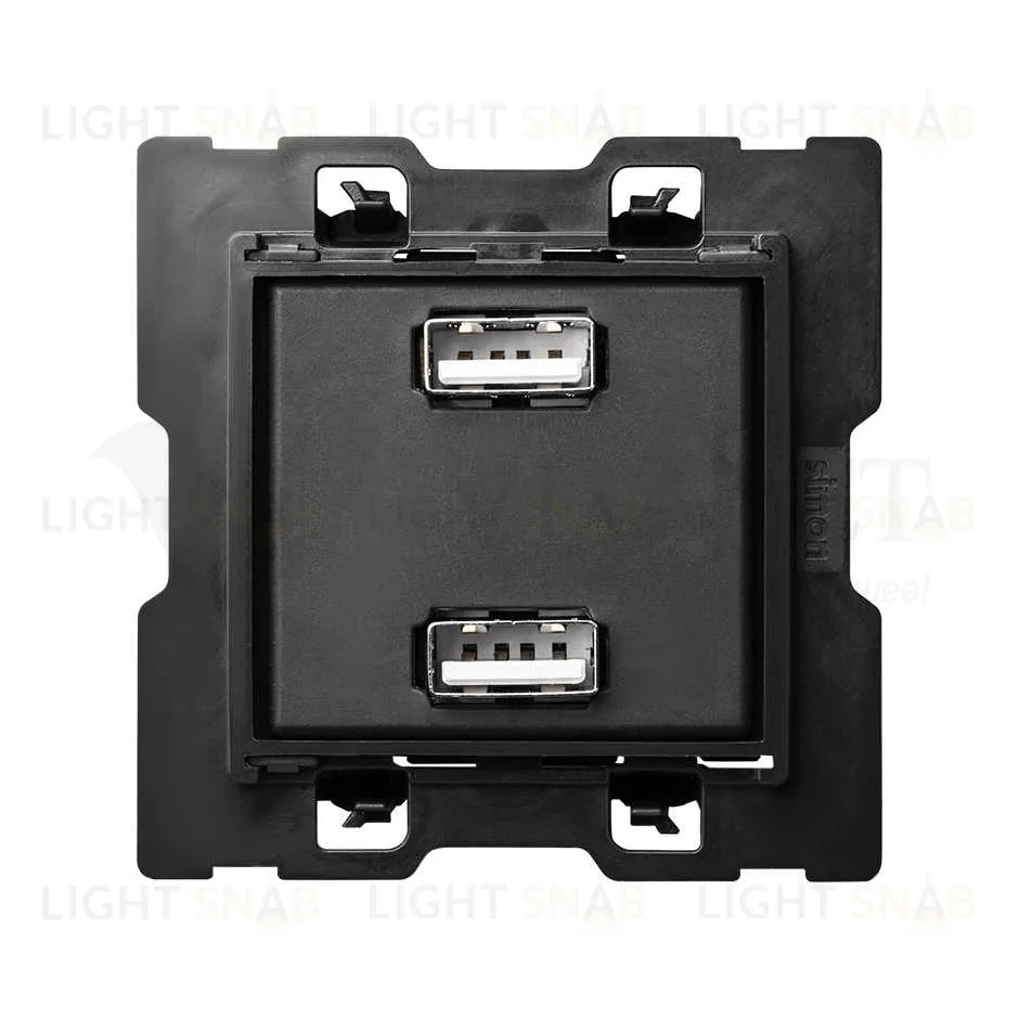 Simon 100 Зарядное устройство 2хUSB 230В~ c 2 выходами 2.1A 5В 10000381-039 10000381-039