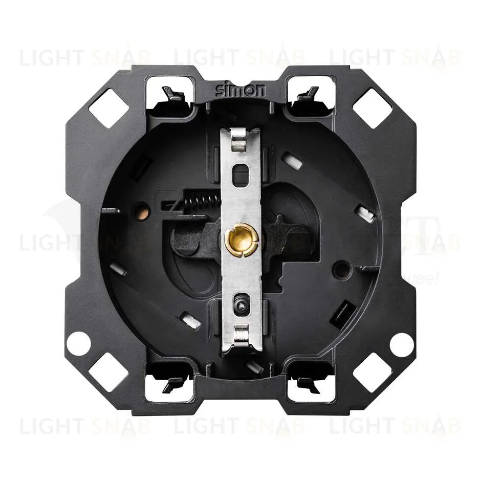 Simon 100 Розетка с заземлением и шторками Schuko 2Р+Е 16A 250В~ с безвинтовым подключением 1Click 10000432-039 10000432-039