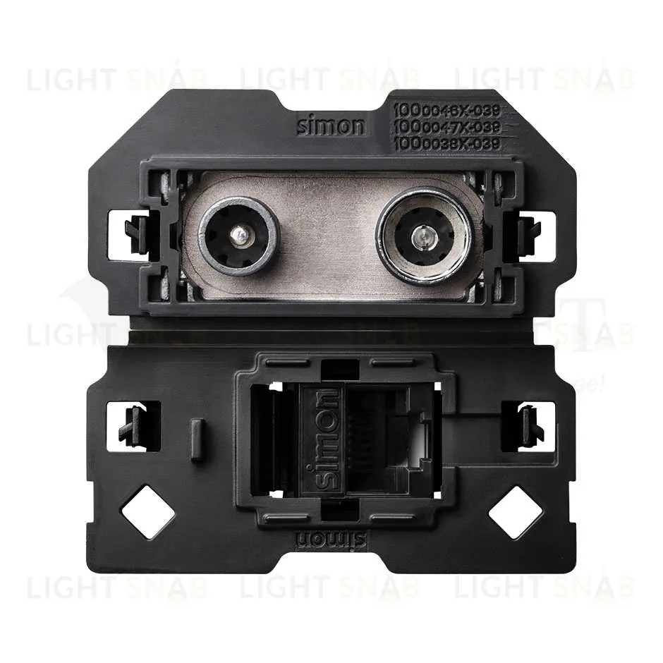 Simon 100 Розетка комбинированная R-TV+SAT оконечная + RJ45 Cat.6 10000472-039 10000472-039