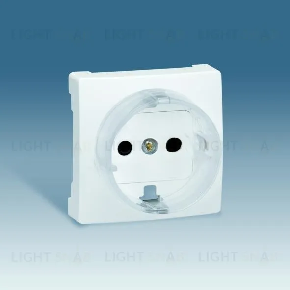 Simon 73 Накладка розетки с/з с защитными шторками Белый 73041-60 73041-60