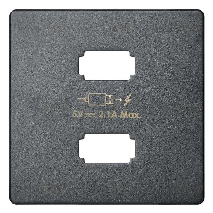 Simon S82 Concept Матовый титан, Накладка для двойной USB розетки 8221096-096 8221096-096