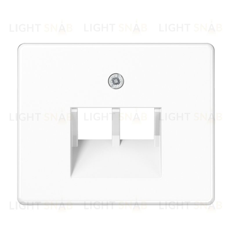 Jung SL 500 Белая накладка 2-ой наклонной ТЛФ/комп розетки SL569-2UAWW SL569-2UAWW