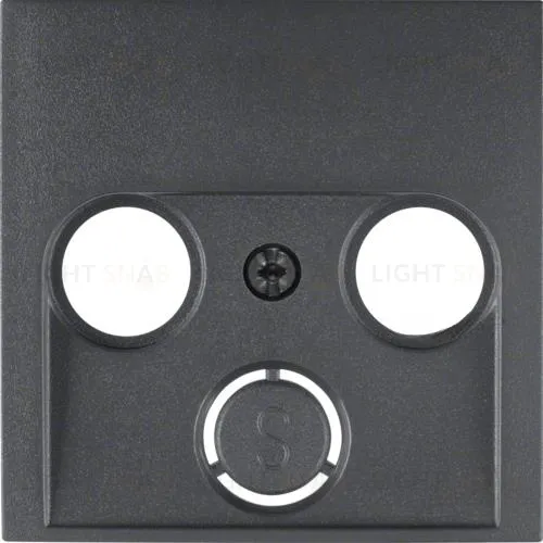 Центральная панель для антенной розетки, 2 и 3 отверстия, B.x, цвет: антрацит, матовый 12031606 12031606