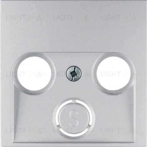 Центральная панель для антенной розетки, 2 и 3 отверстия, B.x, цвет: алюминий, матовый 12031404 12031404