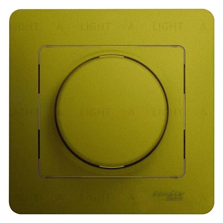 Светорегулятор поворотный Schneider Electric Glossa от 60 до 300 Вт. для ламп накаливания и галогенных ламп, фисташковый GSL001034 GSL001034