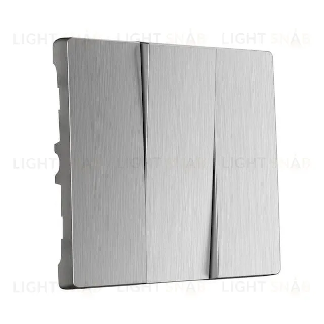 Набор клавиш для выключателя трехклавишного Werkel, серебряный рифленый a051353 a051353