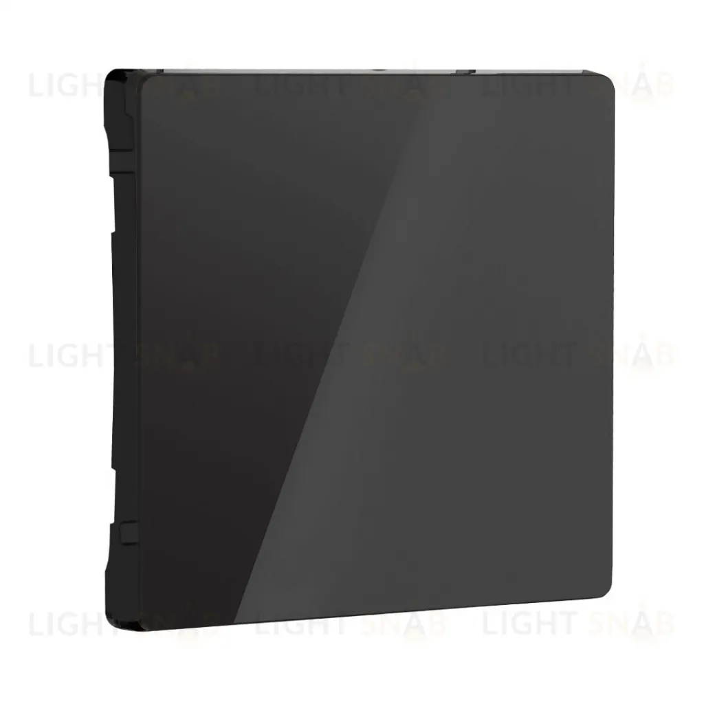 Выключатель одноклавишный перекрестный Werkel 10A/250В (из 3-х мест), черный акрил a051117+a064049 a051117 + a064049