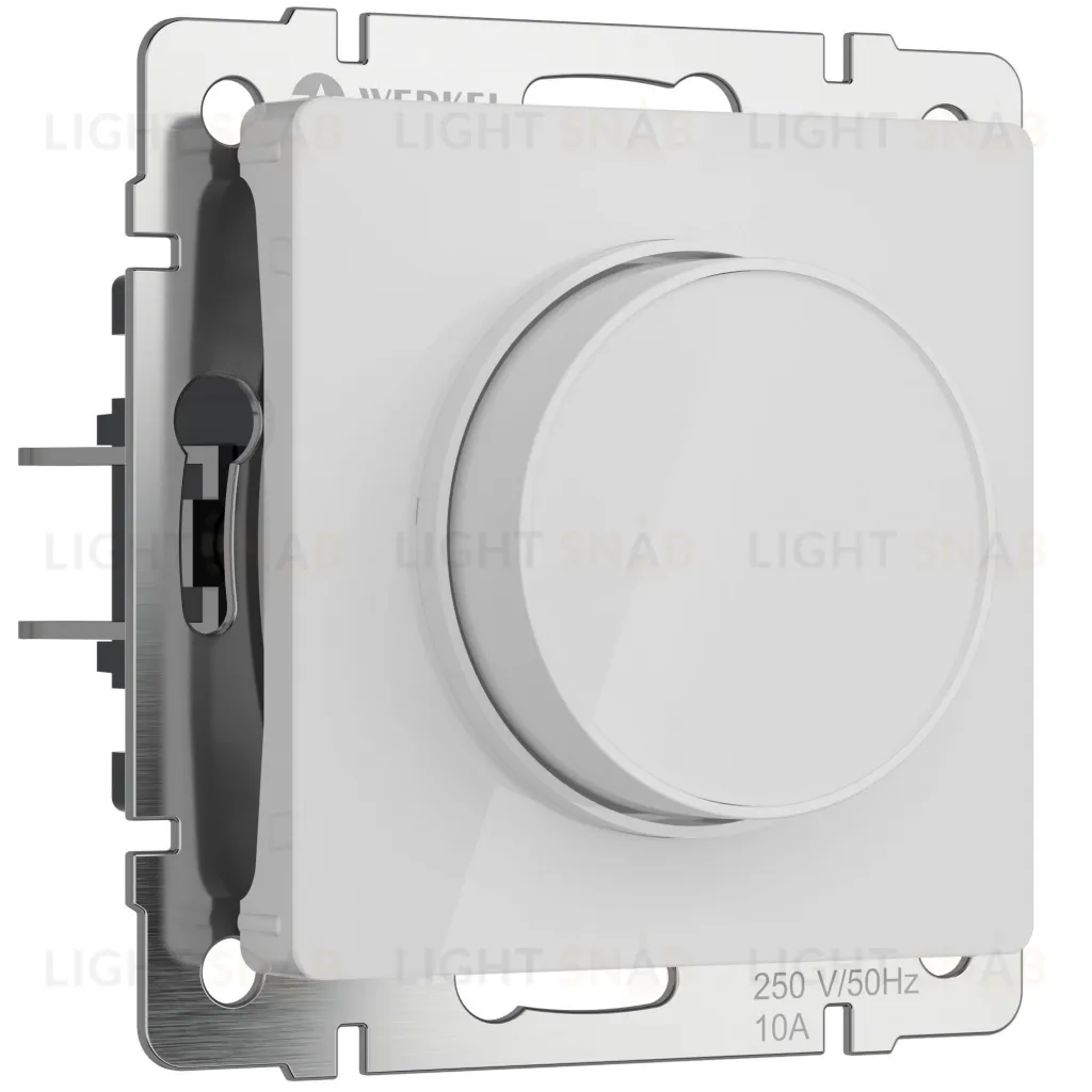 Светорегулятор поворотный Werkel до 600 Вт белый акрил a064015 a064015