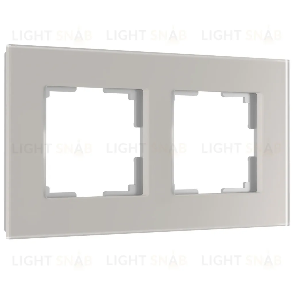 Рамка двойная Werkel Senso дымчатый, стекло soft-touch a067415 a067415