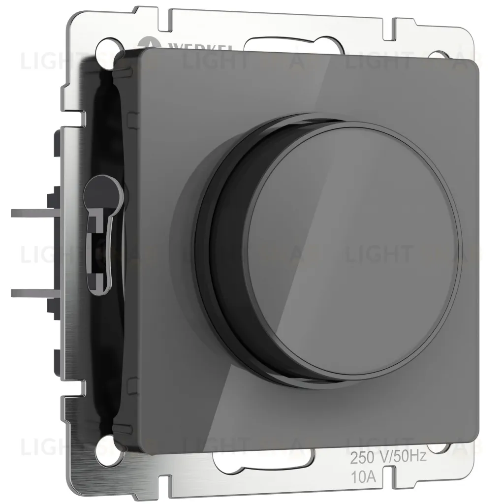 Светорегулятор поворотный Werkel до 600 Вт графит акрил a064094 a064094