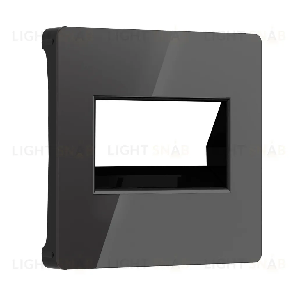 Накладка для двойной розетки Еthernet RJ-45 Werkel (черный акрил) a064021 a064021