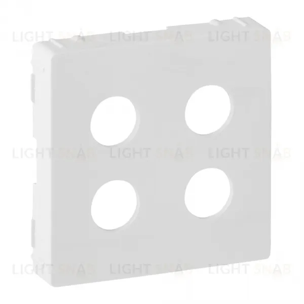 Valena Life. Лицевая панель для аудиорозетки ”банан” двойной. Белая 755290 755290