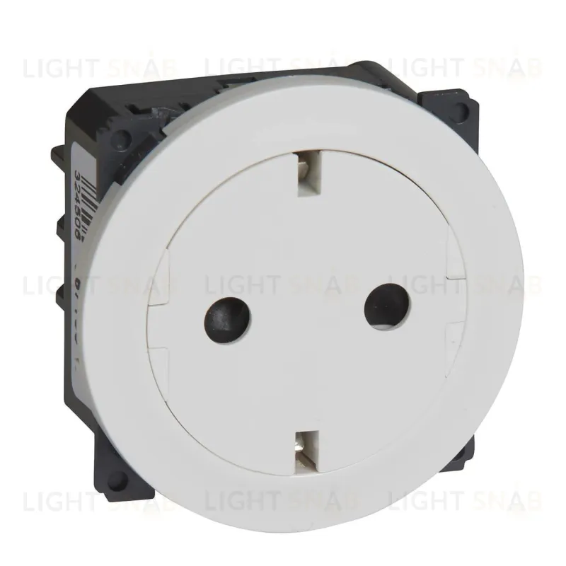 Legrand Celiane2 Бел Розетка с плоской лицевой панелью с/з, безвинт зажим 67166 67166