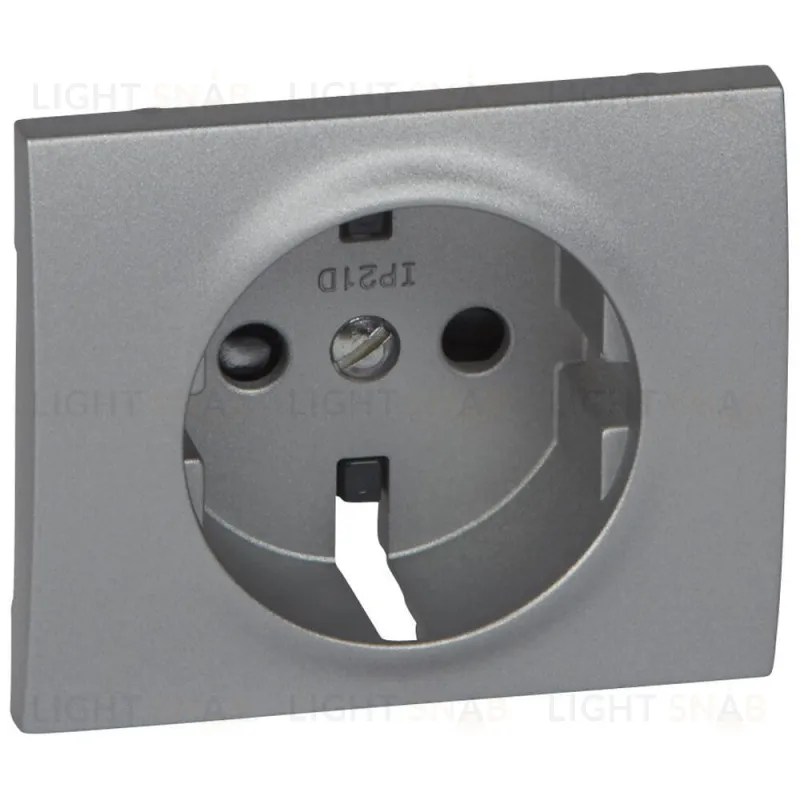 Legrand Galea Life Алюминий Накладка розетки с/з, с защитными шторками 771321 771321