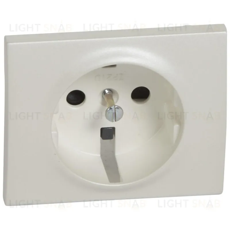 Legrand Galea Life Жемчуг Накладка розетки с/з, с защитными шторками 771521 771521