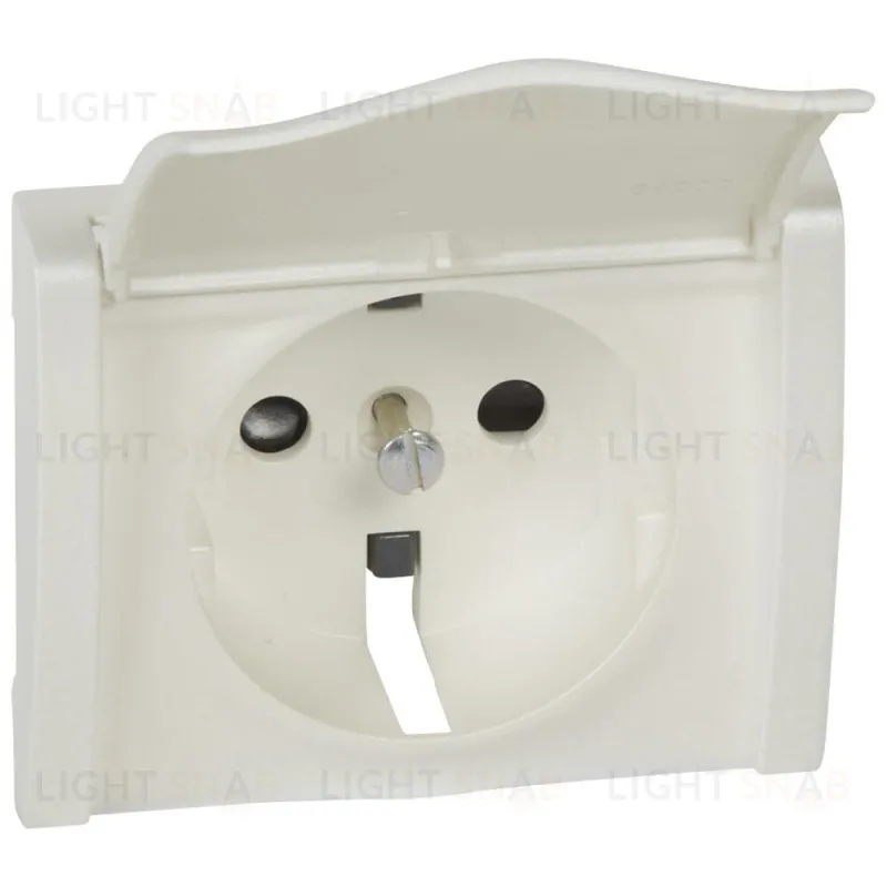 Legrand Galea Life Жемчуг Накладка розетки с/з, с крышкой, с защитными шторками 771522 771522