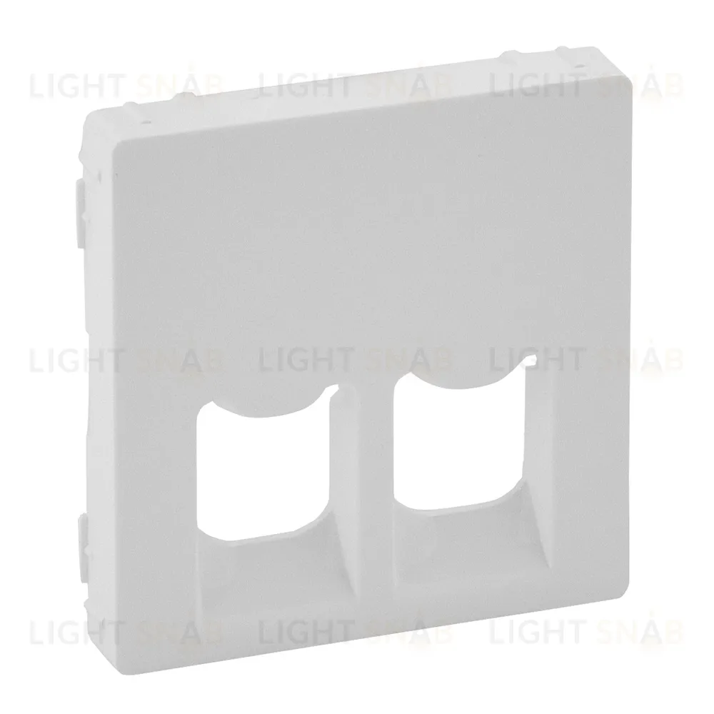 Valena Life Накладка для 2-ных телефонных/компютерных розеток, белая 755420 755420