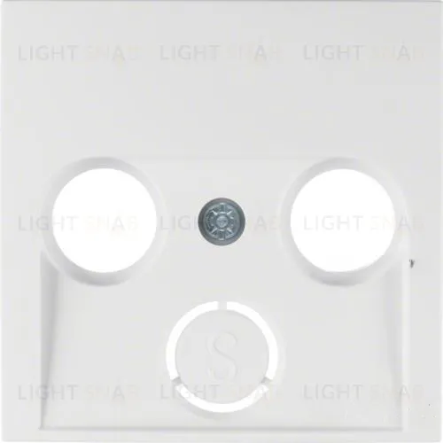 Центральная панель для антенной розетки 2 и 3 отверстия, S.1, цвет: полярная белизна, глянцевый 12038989 12038989
