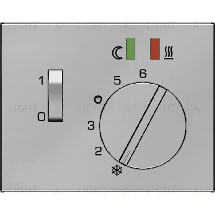 Центральная панель с регулирующей кнопкой, клавишей и линзами, K.5, цвет: алюминевый лак 16727103 16727103