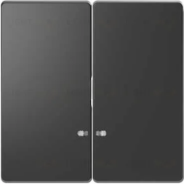 Клавиша двойная с окошком Merten D-life антрацит MTN3420-6034 MTN3420-6034