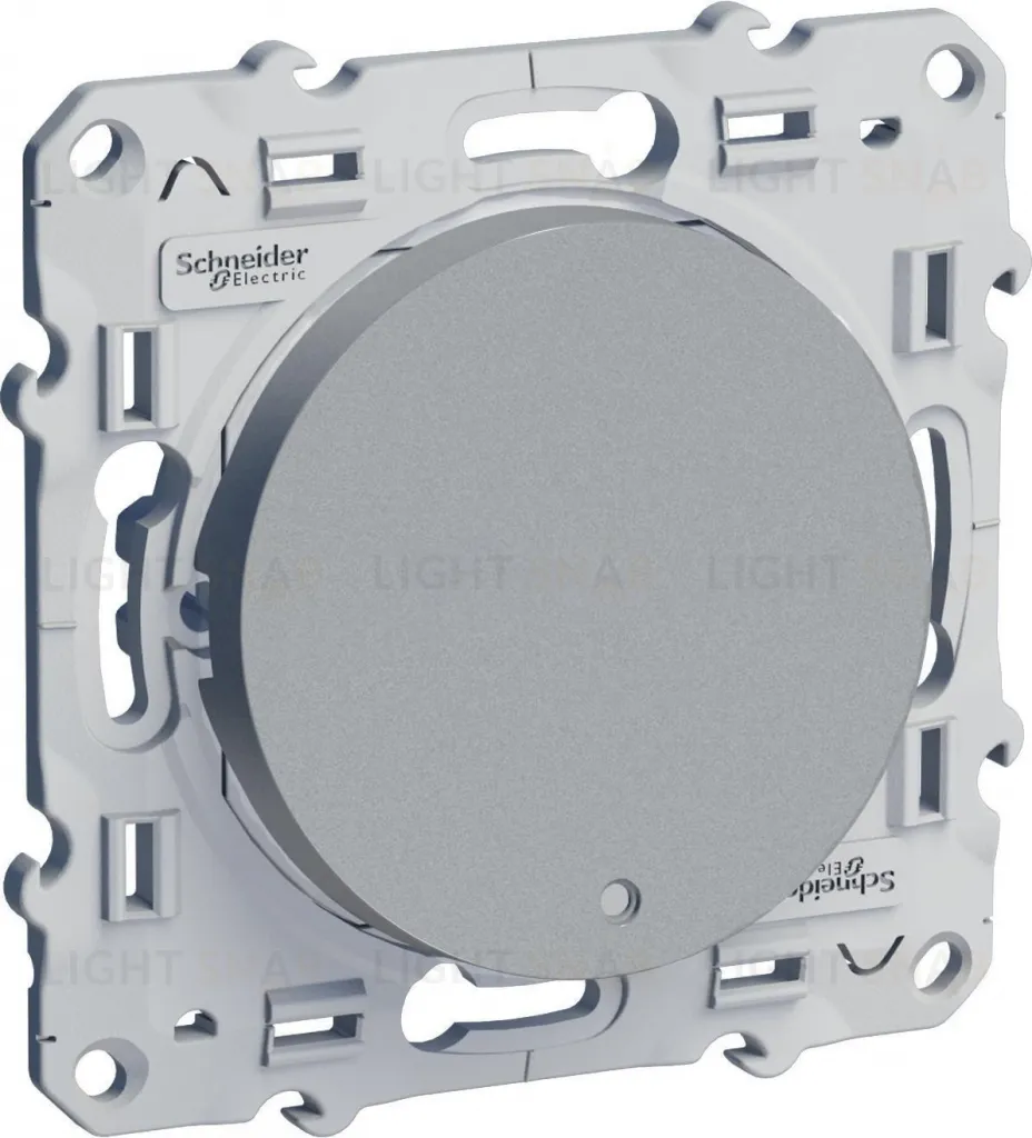 Переключатель 1-клавишный с подсветкой LED Schneider Electric Odace Алюминий S53R263 S53R263