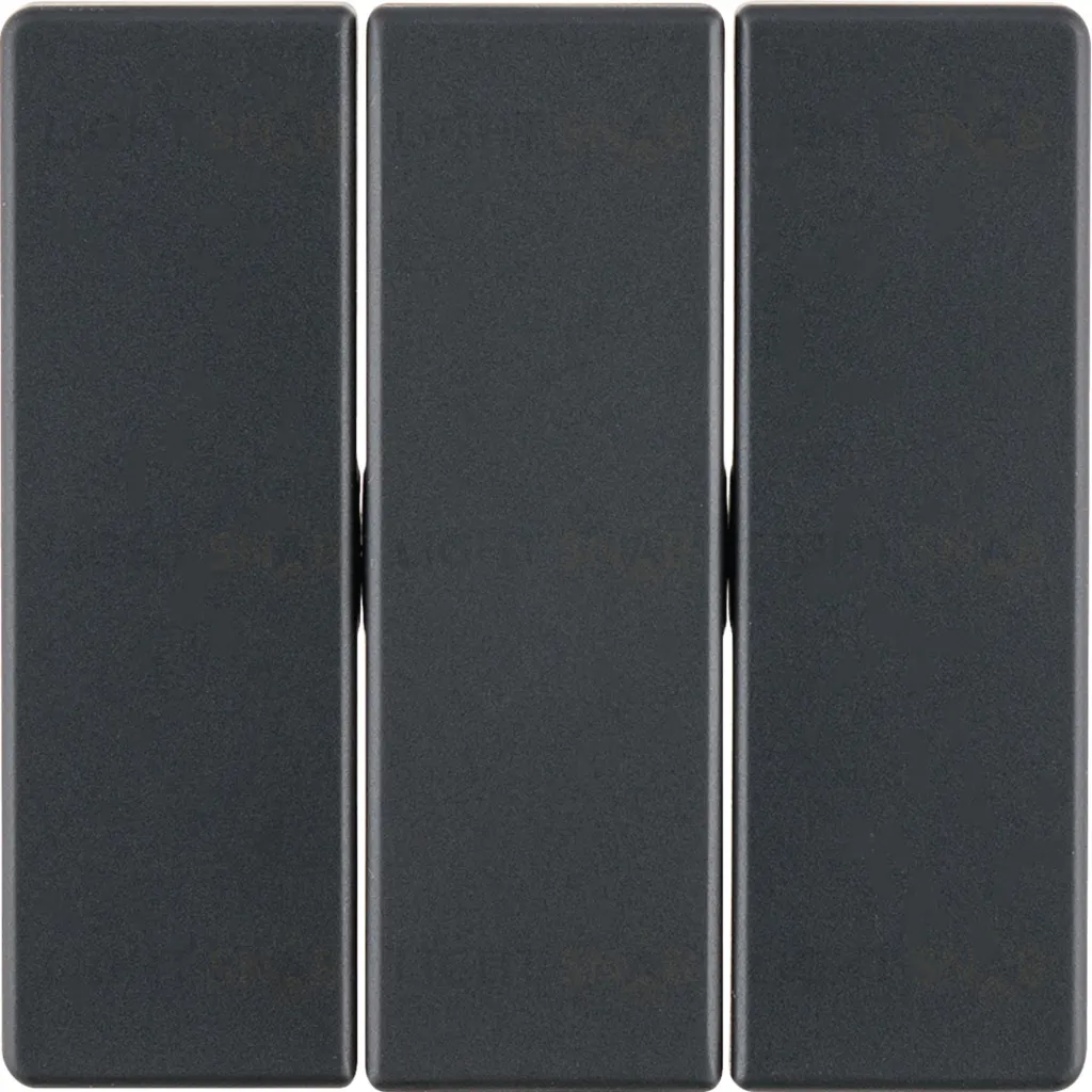 Клавиши для трехклавишного выключателя, Q.1/Q.3, цвет: антрацитовый, с эффектом бархата 16656086 16656086