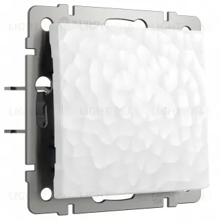 Выключатель одноклавишный перекрестный Werkel Hammer 10A/250В (из 3-х мест), белый a051117+Клавиша Werkel для выключателя перекрестного белый hammer a051117 + a052029