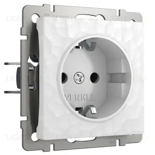 Розетка с заземлением и шторками Werkel Hammer 16A/250В, винтовой зажим, белый a052020 a052020