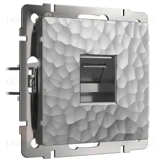 Интернет розетка одинарная Werkel Hammer 5 категории RJ-45 серебряный a052071 a052071