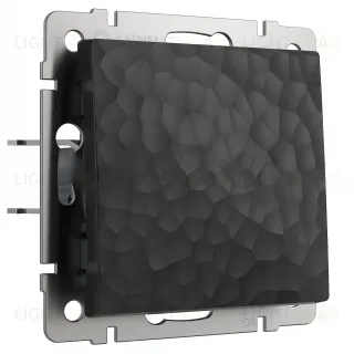 Выключатель одноклавишный перекрестный Werkel Hammer 10A/250В (из 3-х мест), черный a051117+Клавиша Werkel для выключателя перекрестного черный hammer a051117 + a052063