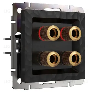 Акустическая розетка Werkel Hammer х4 черный a052041 a052041
