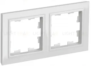 Рамка двойная IEK Brite белый BR-M22-K01 BR-M22-K01